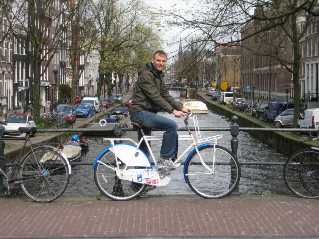 Rodney testing the bikes