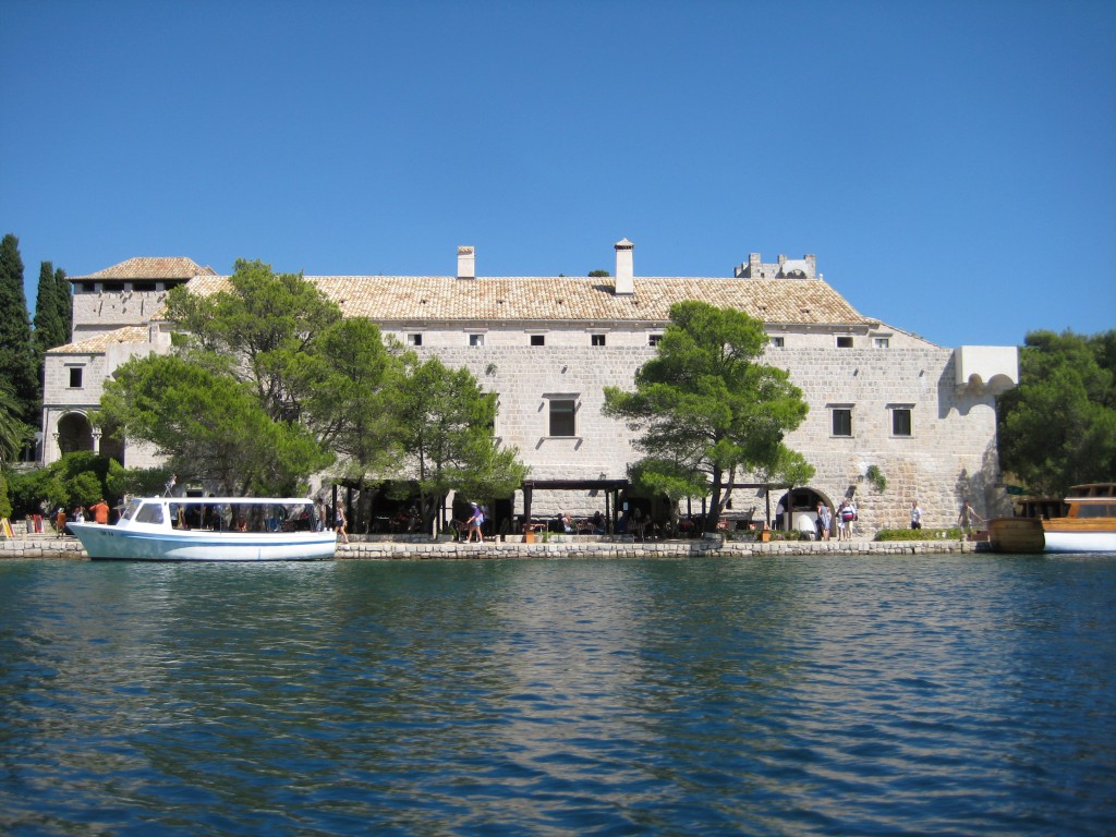 Benedictine monastery on the Velika jezero, Mljet National Park